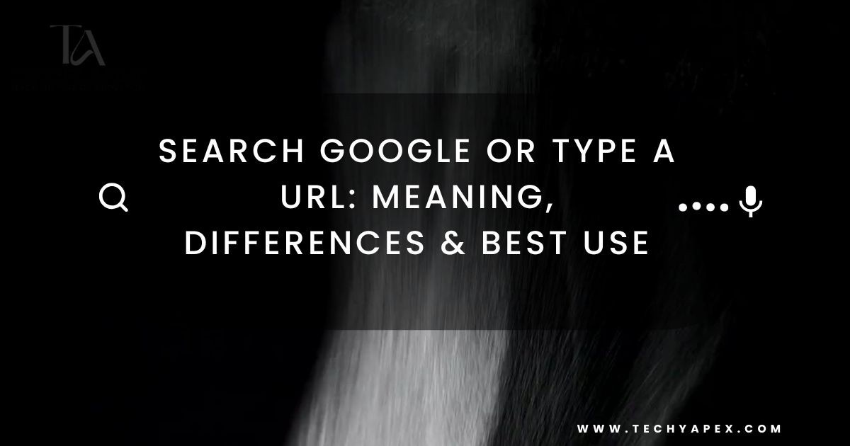 Search Google or Type a URL: Meaning, Differences & Best Use
